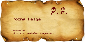 Pozna Helga névjegykártya